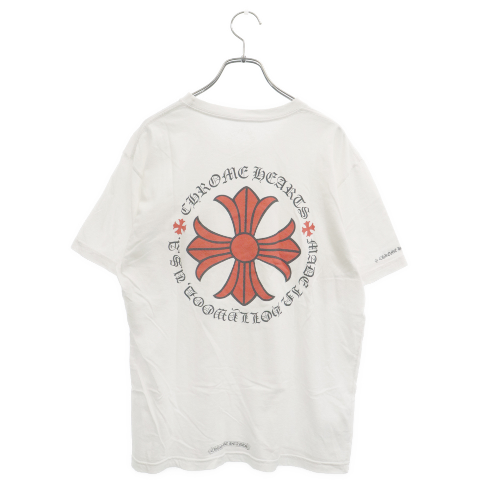 CHROME HEARTS(クロムハーツ) Red Cross S/S Tee レッドクロス フロントロゴプリント 半袖Tシャツ ホワイト【7124D230030】