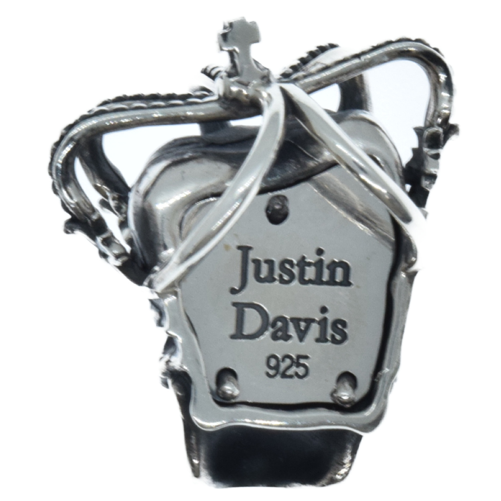 Justin Davis(ジャスティンデイヴィス) Essential Skull エッセンシャルスカルペンダント ネックレストップ サファイア ギャランティ付き SPJ155【7021E100002】