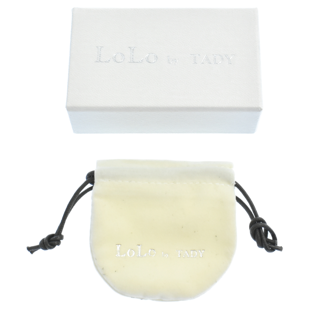 LoLo by TADY(ロロバイタディ)LoLo by TADY 【特注】 唐草彫り 18K 平打ちリング GPローズ パヴェダイヤ 13号【中古】