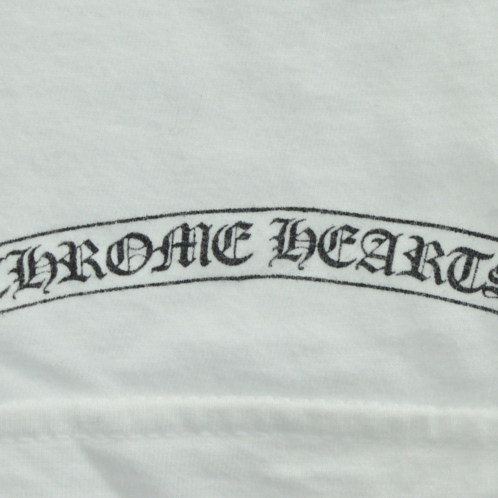 CHROME HEARTS(クロムハーツ)MADE INHOLLYWOOD バッグロゴロンT Tシャツ　ホワイト　※若干色あせあり【中古】