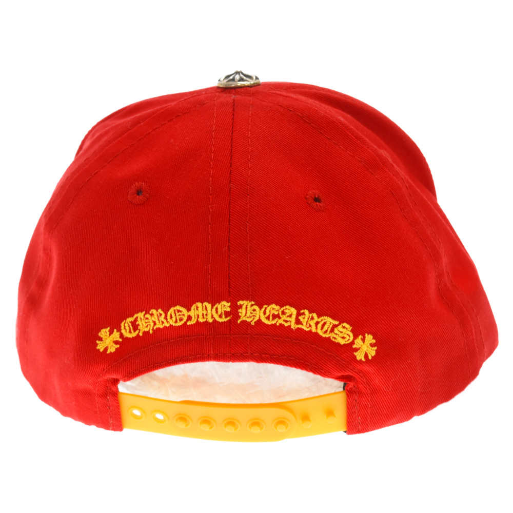 CHROME HEARTS(クロムハーツ) TRUCKER CAP クロスボール ベースボールキャップ 帽子 レッド/イエロー【1323J140001】
