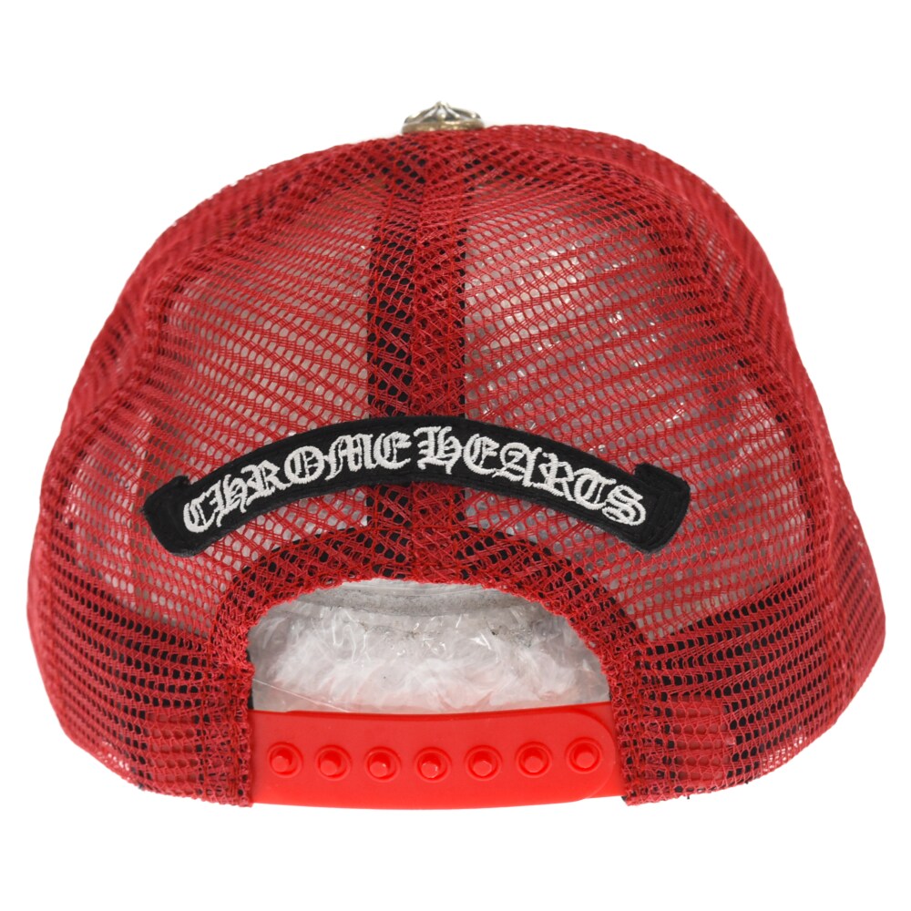 CHROME HEARTS(クロムハーツ) SEX TRUCKER CAP RED/トラッカーキャップ PPO SEXRCDクロスボール付メッシュキャップ レッド【1323J140005】