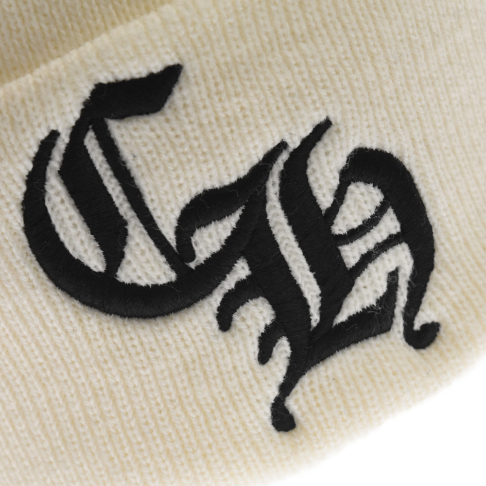CHROME HEARTS(クロムハーツ) WOOL WATCH CAP CHロゴ刺繍 ビーニーニット 帽子 キャップ ホワイト【1323L070003】