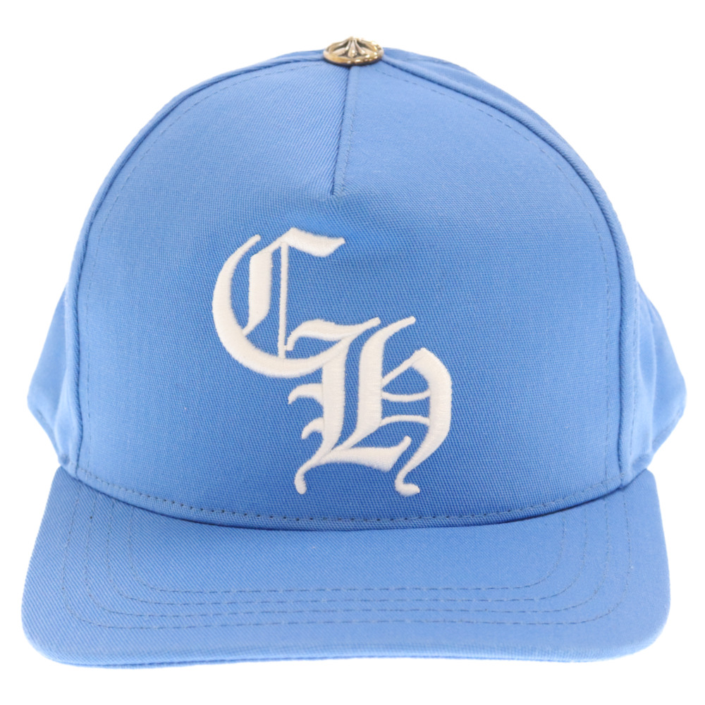 CHROME HEARTS(クロムハーツ) CH BASEBALL TRUCKER CAP CHロゴ刺繍 ベースボールキャップ 帽子 ライトブルー/ホワイト【1323L230084】