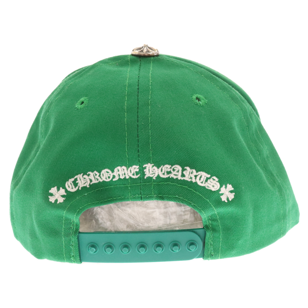 CHROME HEARTS(クロムハーツ) CH BASEBALL TRUCKER CAP CHロゴ刺繍 ベースボールキャップ 帽子 グリーン/イエロー【1323L230087】