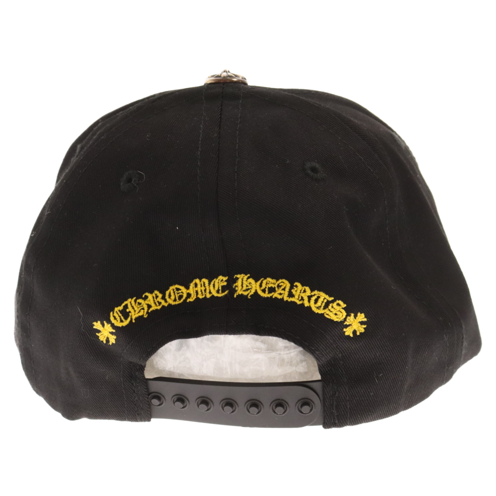 CHROME HEARTS(クロムハーツ) CH BASEBALL TRUCKER CAP CHロゴ刺繍 ベースボールキャップ 帽子 ブラック/イエロー【1323L230091】