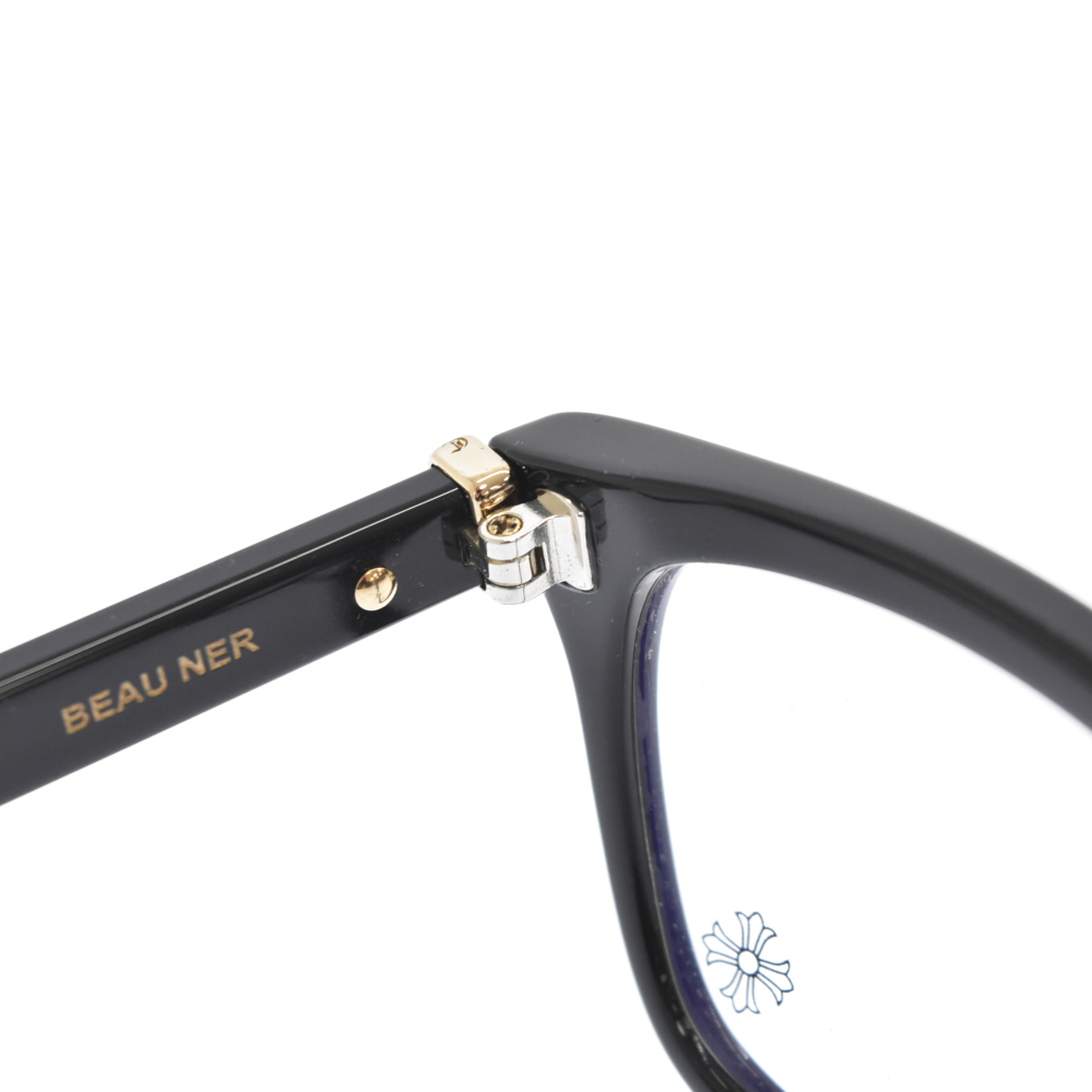 CHROME HEARTS(クロムハーツ) BEAU NER ウェリントンタイプ サングラス メガネフレーム 眼鏡 ブラック【3623A020046】