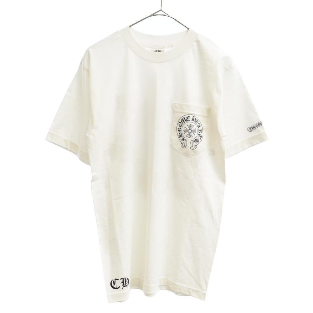 CHROME HEARTS(クロムハーツ) ホースシュープリント半袖Tシャツ ホワイト【7021F210034】