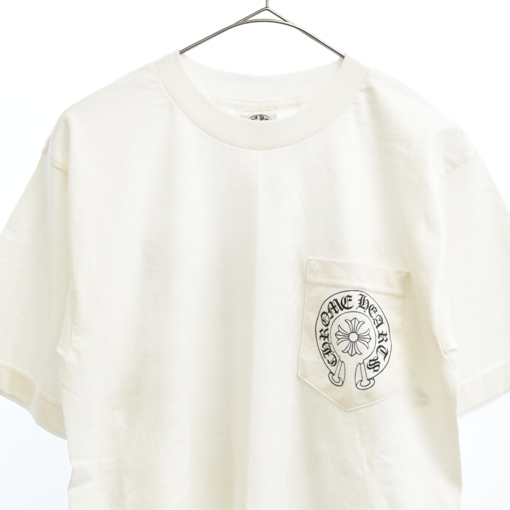 CHROME HEARTS(クロムハーツ) ホースシュープリント半袖Tシャツ ホワイト【7021F210034】