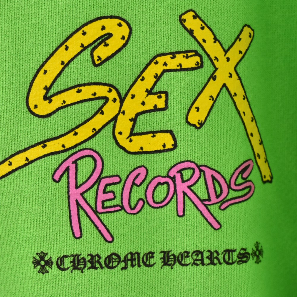 CHROME HEARTS(クロムハーツ) PPO Sex RecordsHD PLVR Hoodie マッティボーイ セックスレコードフーディ パーカー グリーン【7021I190003】