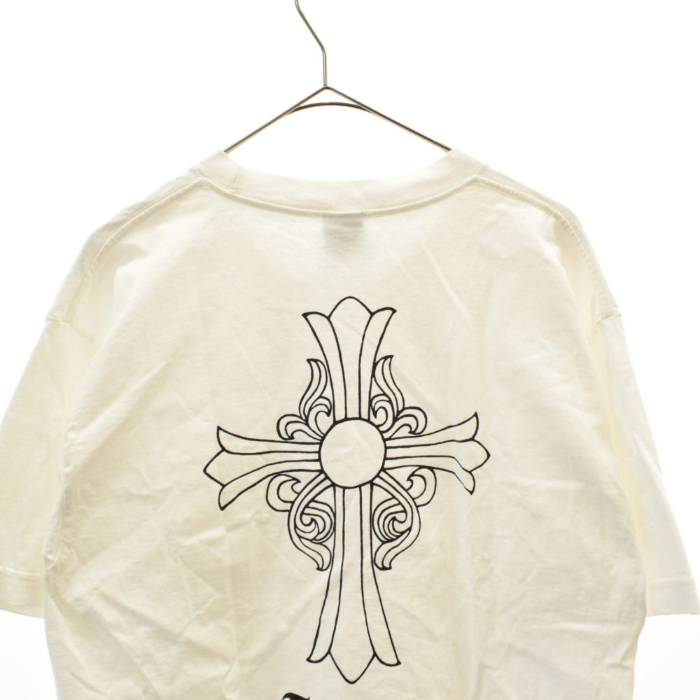 CHROME HEARTS(クロムハーツ) スクロールラベルプリント ポケット半袖Tシャツ カットソー L【7021K280029】