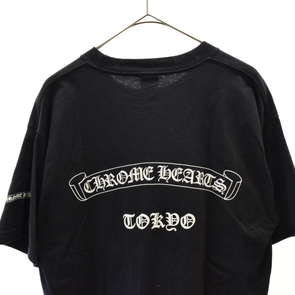 CHROME HEARTS(クロムハーツ) 東京限定ホースシュープリント半袖Tシャツ カットソー L ブラック/ホワイト【7021K280034】