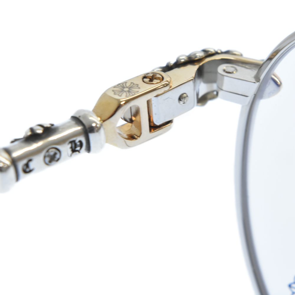 CHROME HEARTS(クロムハーツ) BUBBA-A フローラル装飾ラウンドコンビフレーム眼鏡 メガネ サングラス【7021K280041】