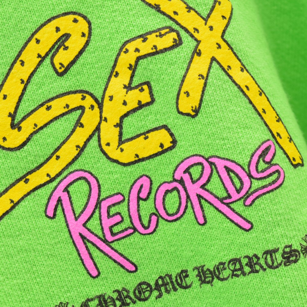 CHROME HEARTS(クロムハーツ) ×MATTY BOY Sex Records Hoodie ×マッティボーイ セックスレコードフーディー プルオーバーパーカー グリーン【7022A070005】