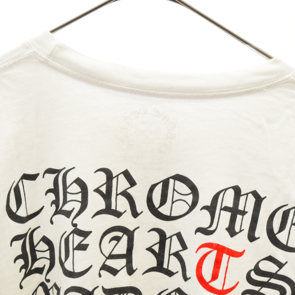 CHROME HEARTS(クロムハーツ) Made In Hollywood バックプリントクルーネック半袖Tシャツ ホワイト XL【7022C210006】