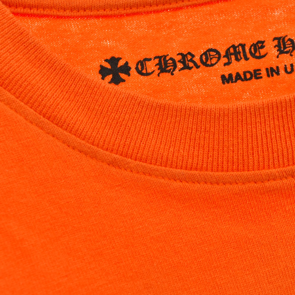 CHROME HEARTS(クロムハーツ) VINE DGR T-SHRTバッグダガープリント半袖Tシャツ オレンジ L【7022C260021】