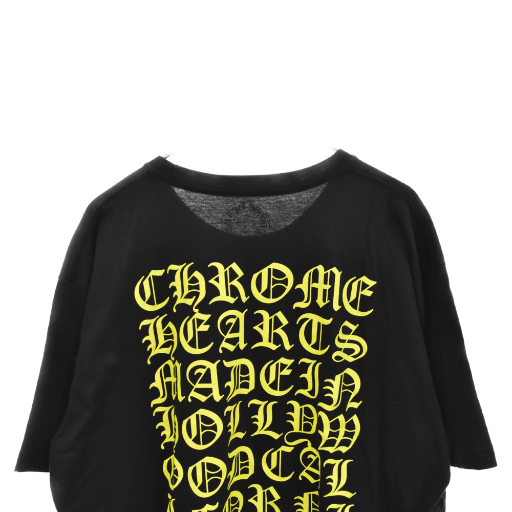 CHROME HEARTS(クロムハーツ) Made In Hollywood バックプリントクルーネック半袖Tシャツ ブラック XL【7022C300007】