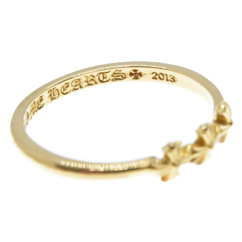 銀座店 クロムハーツ 22K バブルガム 3CHプラス リング 指輪 ゴールド 約8.5号 93360ゴールド素材