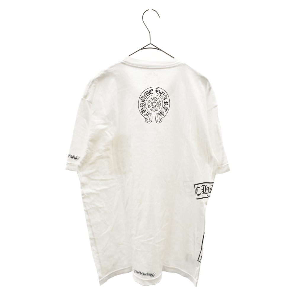 CHROME HEARTS(クロムハーツ) CH T-SHR プリントポケット半袖Tシャツ カットソー ホワイトXL【7022F090007】
