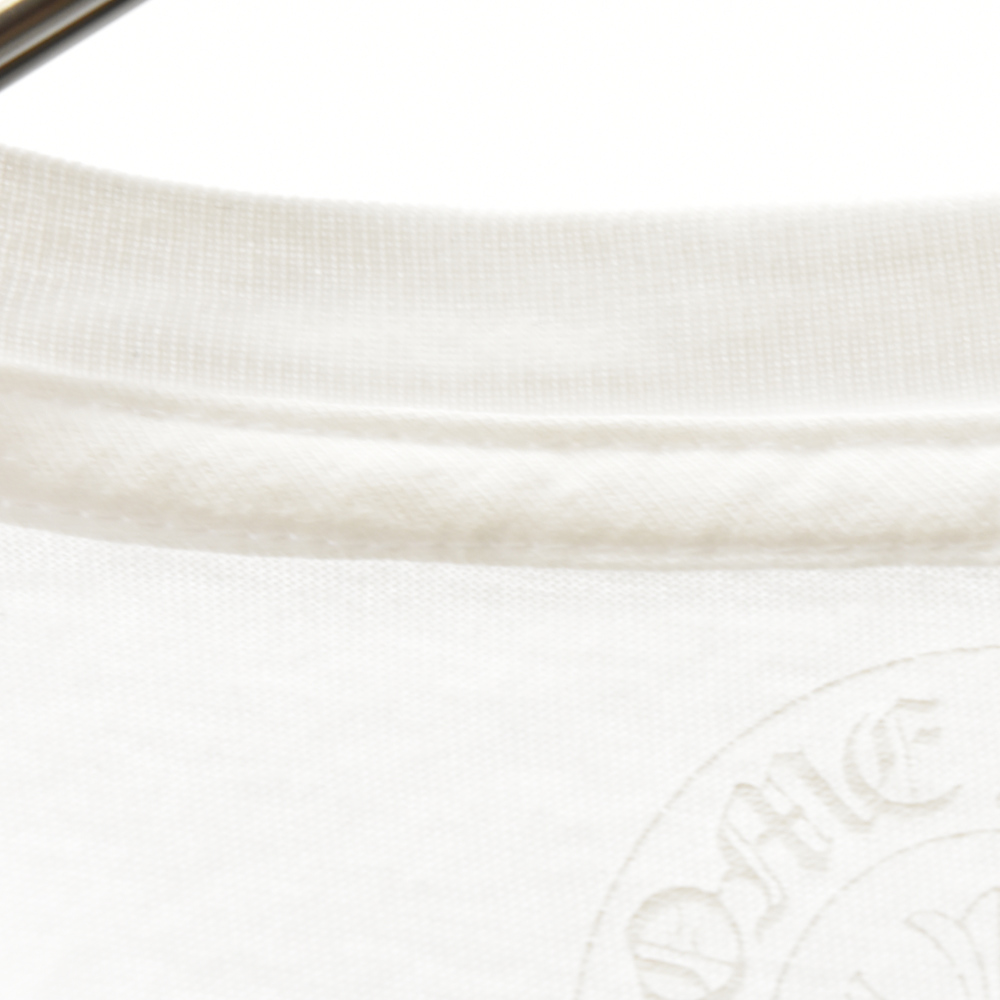 CHROME HEARTS(クロムハーツ) CH T-SHR プリントポケット半袖Tシャツ カットソー ホワイトXL【7022F090007】