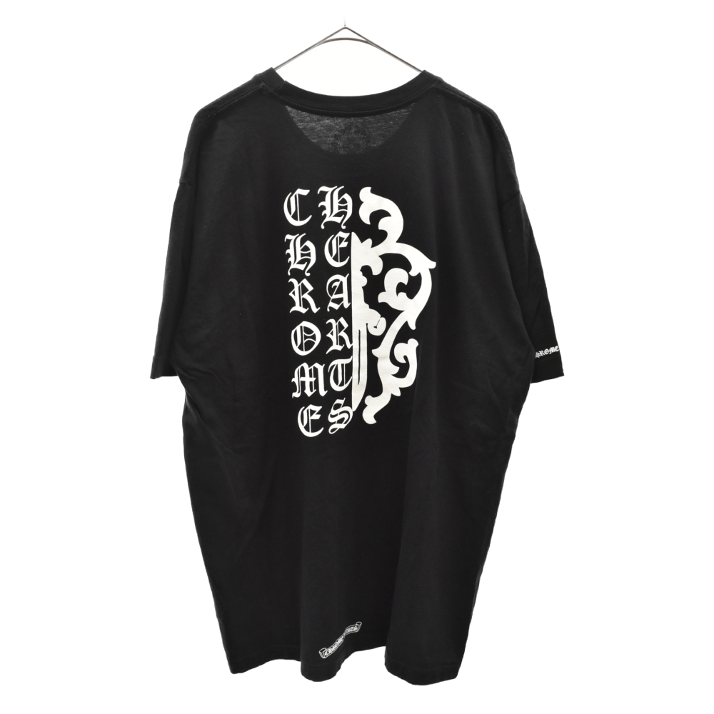 CHROME HEARTS(クロムハーツ) ダガープリントポケット半袖Tシャツ カットソー ブラック XL【7022H170005】