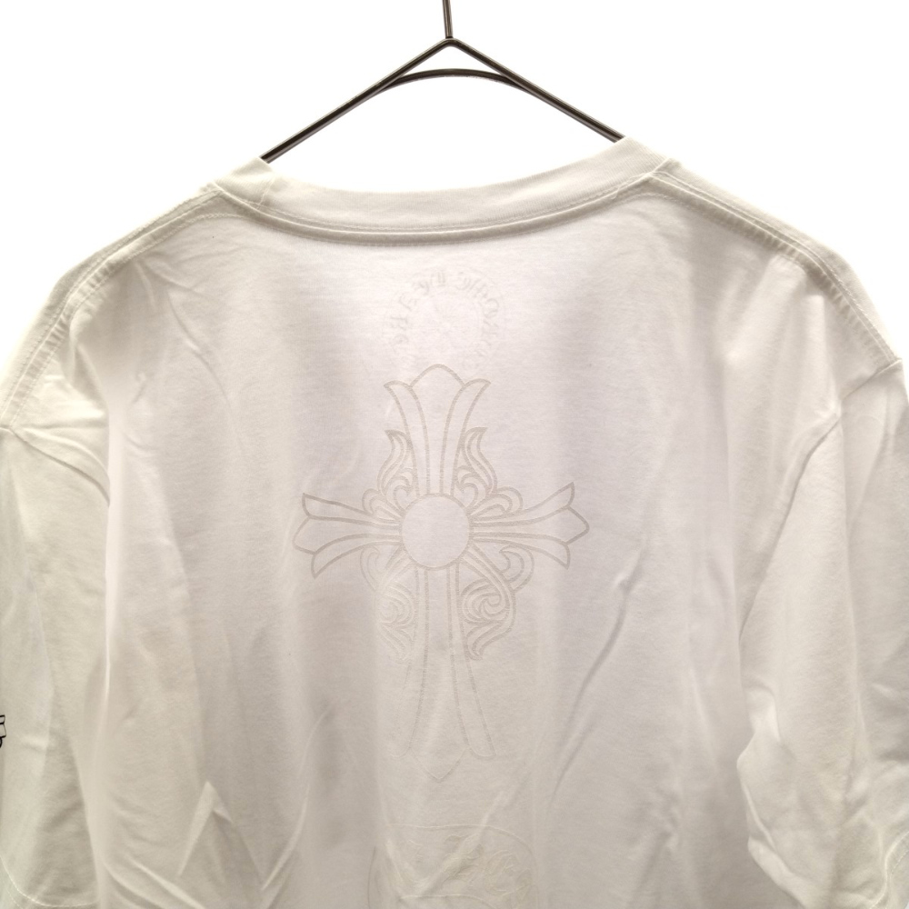 CHROME HEARTS(クロムハーツ) セメタリークロスプリント半袖ポケットTシャツ M ホワイト【7022H290007】