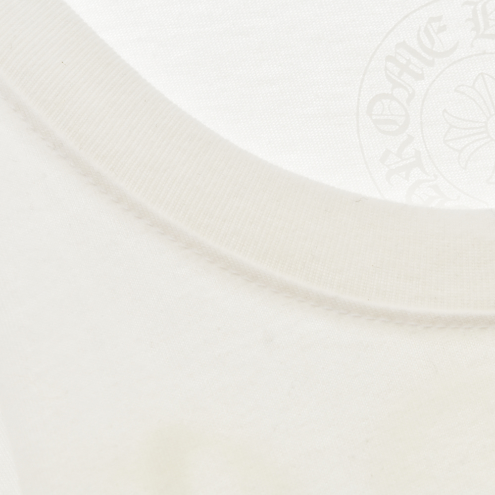 CHROME HEARTS(クロムハーツ) Made In Hollywood バックプリントクルーネック半袖Tシャツ ホワイト/イエロー XL【7022I170003】