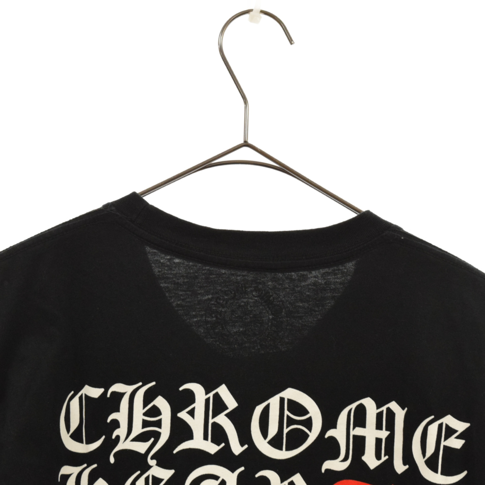 CHROME HEARTS(クロムハーツ) Made In Hollywood バックプリント クルーネック 半袖Tシャツ ブラック M【7022J080011】
