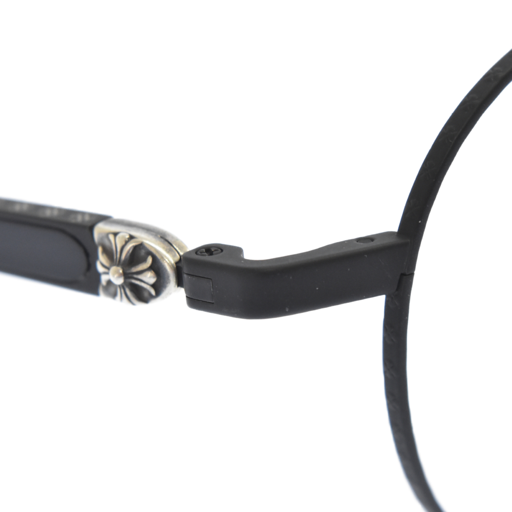 CHROME HEARTS(クロムハーツ) ORALGAMI III CHプラスモチーフラウンドフレームサングラス アイウェア 眼鏡 メガネ ブラック【7022J110013】