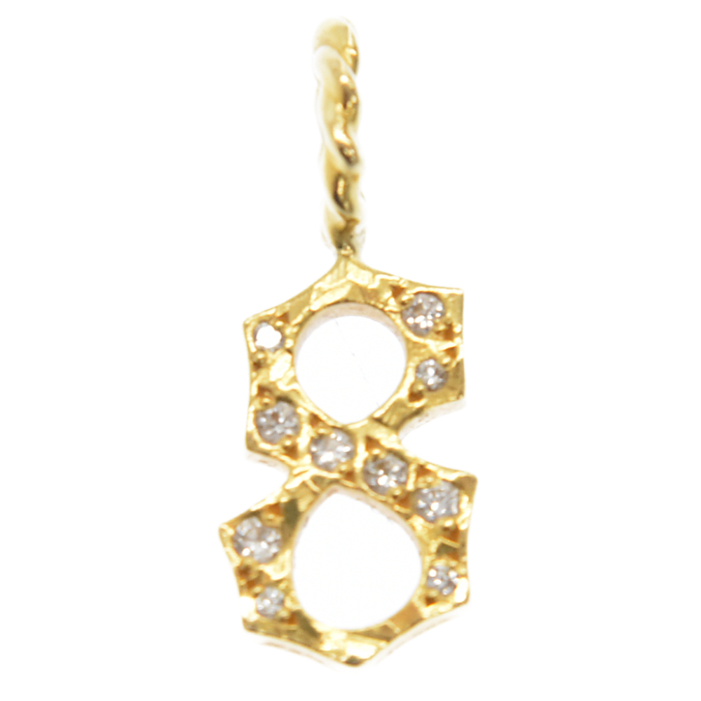 SJX(エスジェイエックス) DIAMOND NUMBER CHARM(8) ダイアモンドナンバーチャーム 8 ネックレストップ ゴールド【7022L040010】