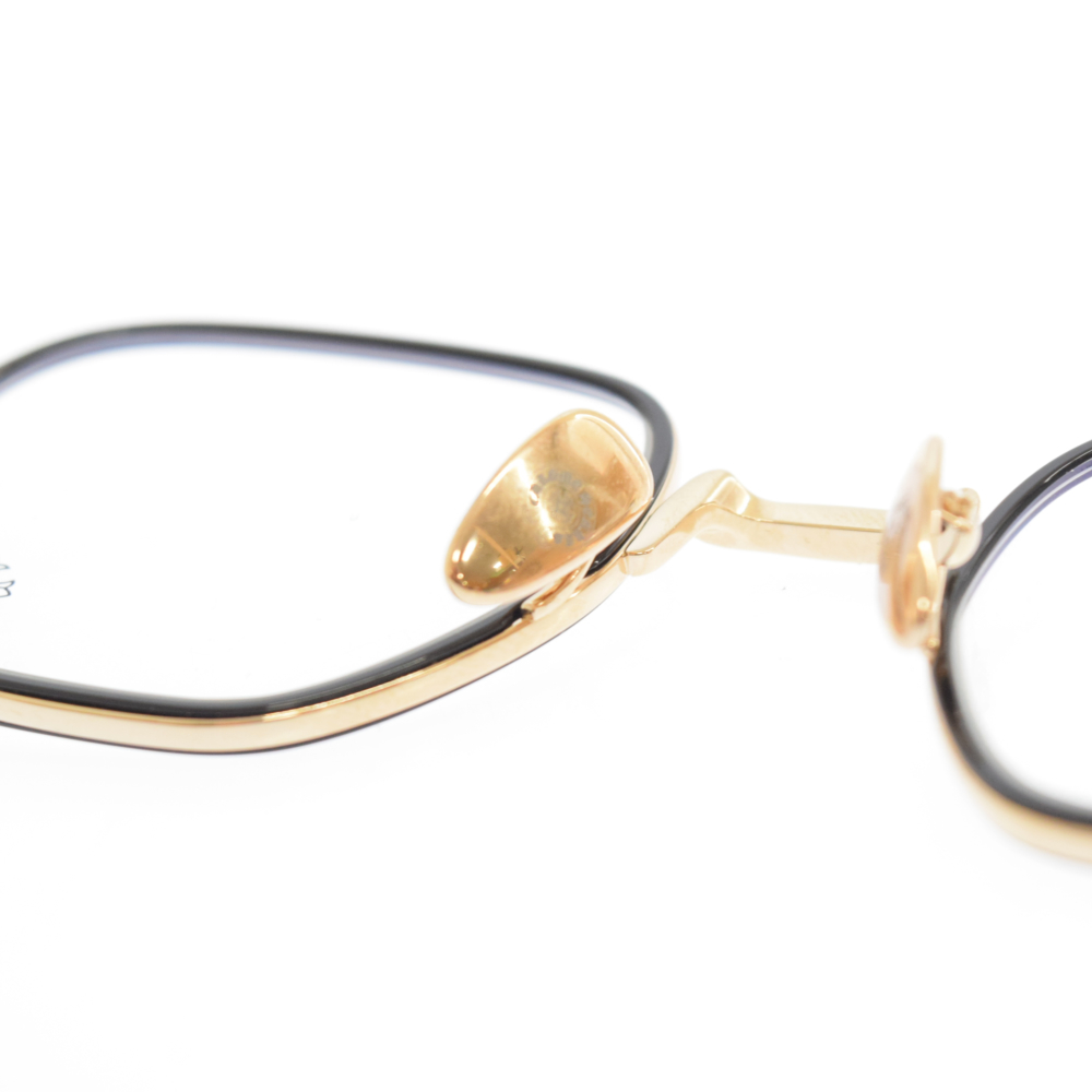 CHROME HEARTS(クロムハーツ) BONE PRONE I CHプラステンプルメタルフレームサングラス 眼鏡 メガネ アイウェア ゴールド/ブラック【7023A090012】