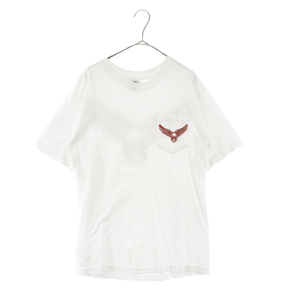 CHROME HEARTS(クロムハーツ) FOTI MAHALIA フォティマハリア ポケット半袖Tシャツ ホワイト/レッド M【7023A290005】