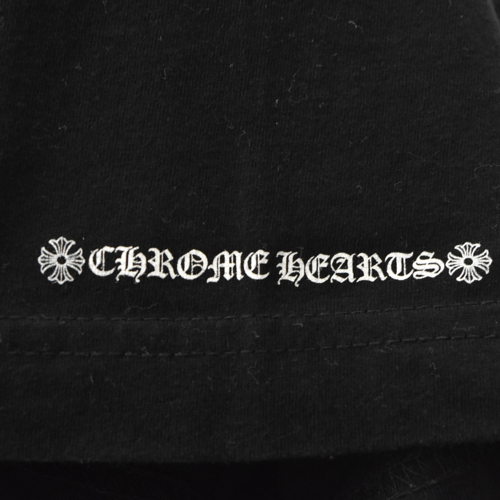 CHROME HEARTS(クロムハーツ) CH T-SHRT ネックロゴゴプリント半袖Tシャツ カットソー M ブラック【7023D270016】