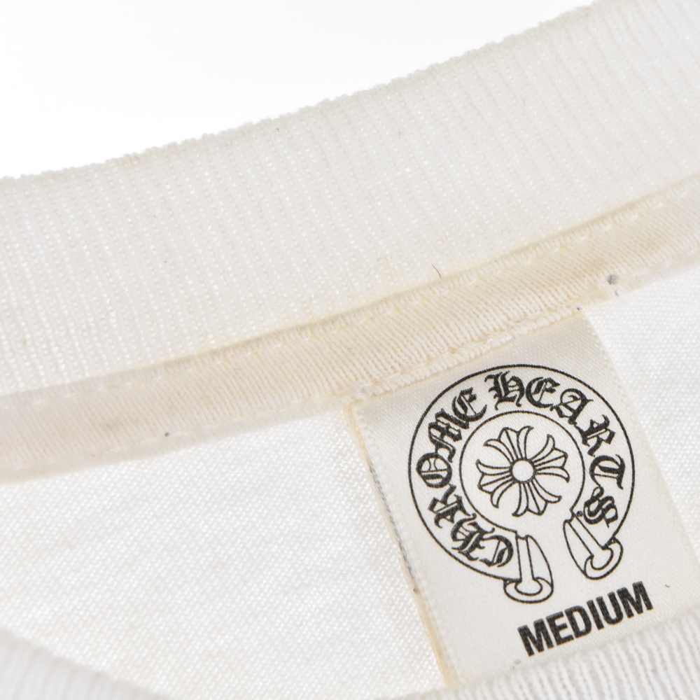 CHROME HEARTS(クロムハーツ) RS3クロスプリント ポケット半袖Tシャツ カットソー M ホワイト【7023E160003】