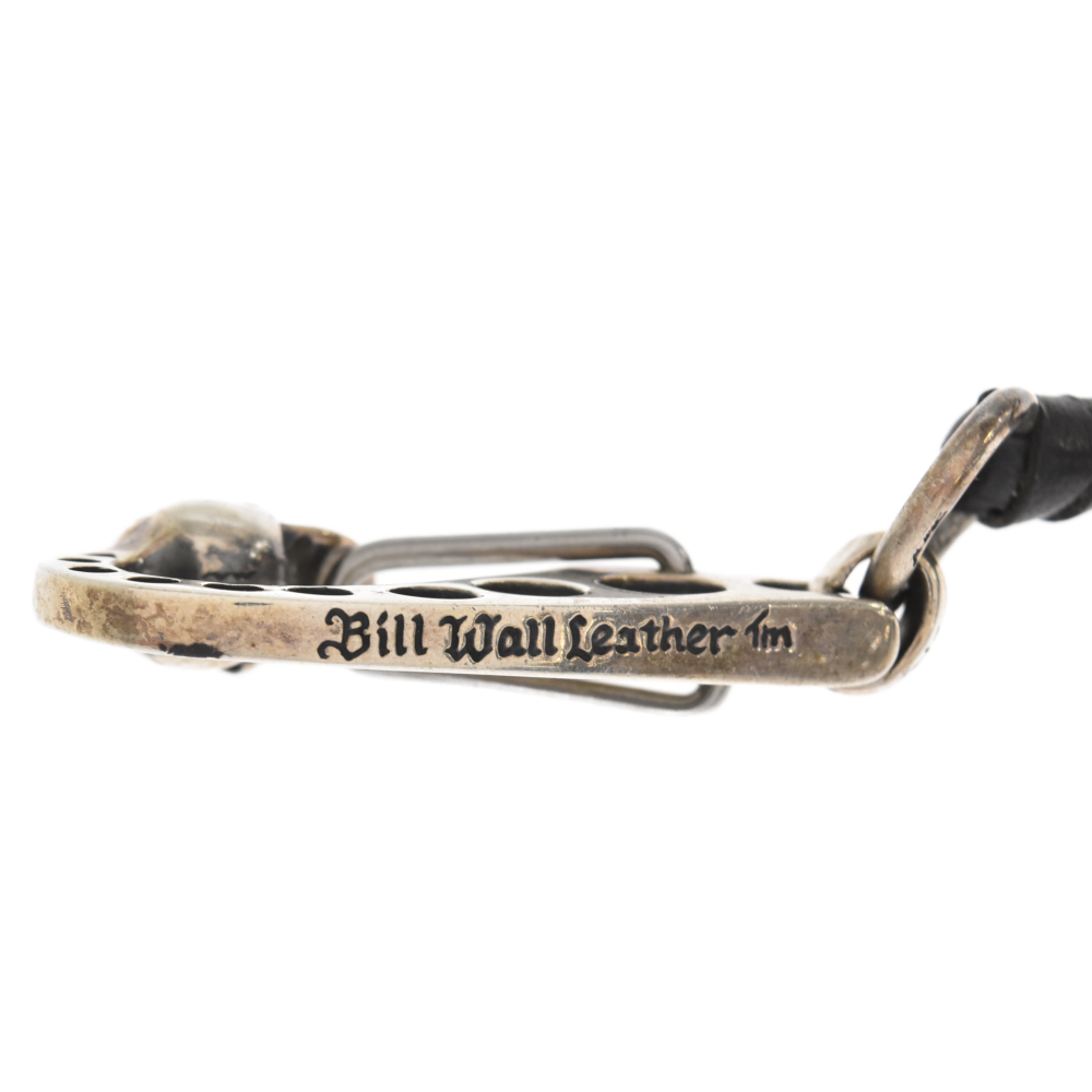 Bill Wall Leather/BWL(ビルウォールレザー) スカルカラビナクリップレザーコードウォレットチェーン ブラック/シルバー【7023F010003】