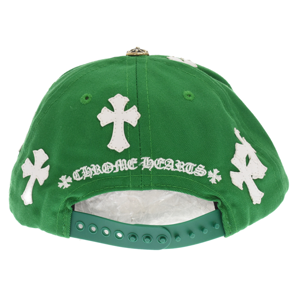 カラーグリーンクロムハーツ キャップ クロスパッチ グリーン　ベースボール　帽子