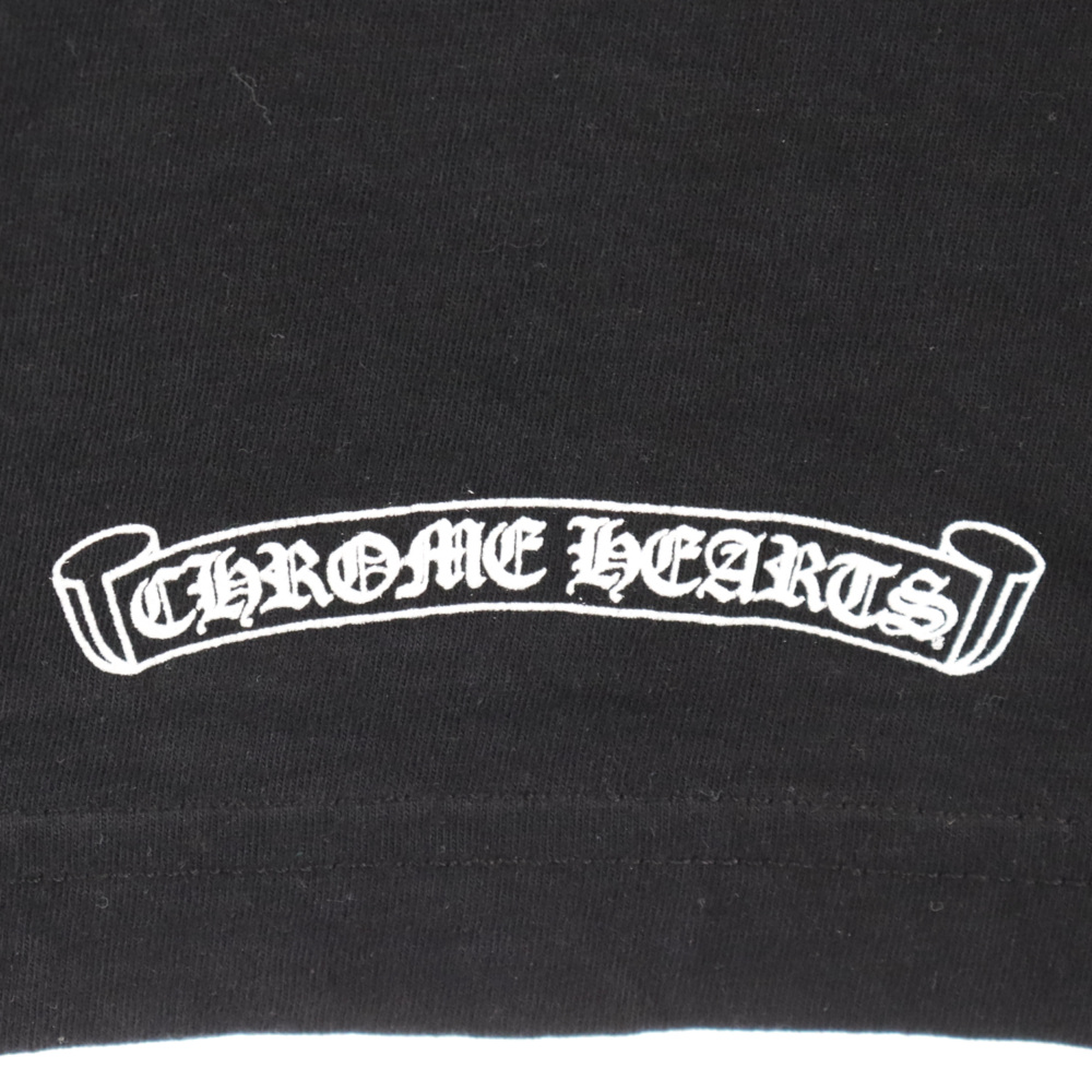 CHROME HEARTS(クロムハーツ) DAGGER EYE CHART T-SHRT バック英字ダガープリント 半袖Tシャツ ブラック/パープル XL【7023H240001】