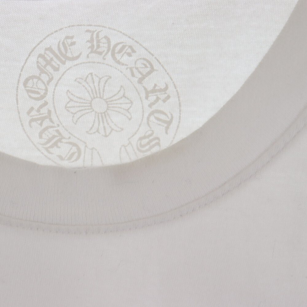 CHROME HEARTS(クロムハーツ) CHプラス ホースシュー バックプリント 半袖 Tシャツ カットソー ホワイト【7023J060002】