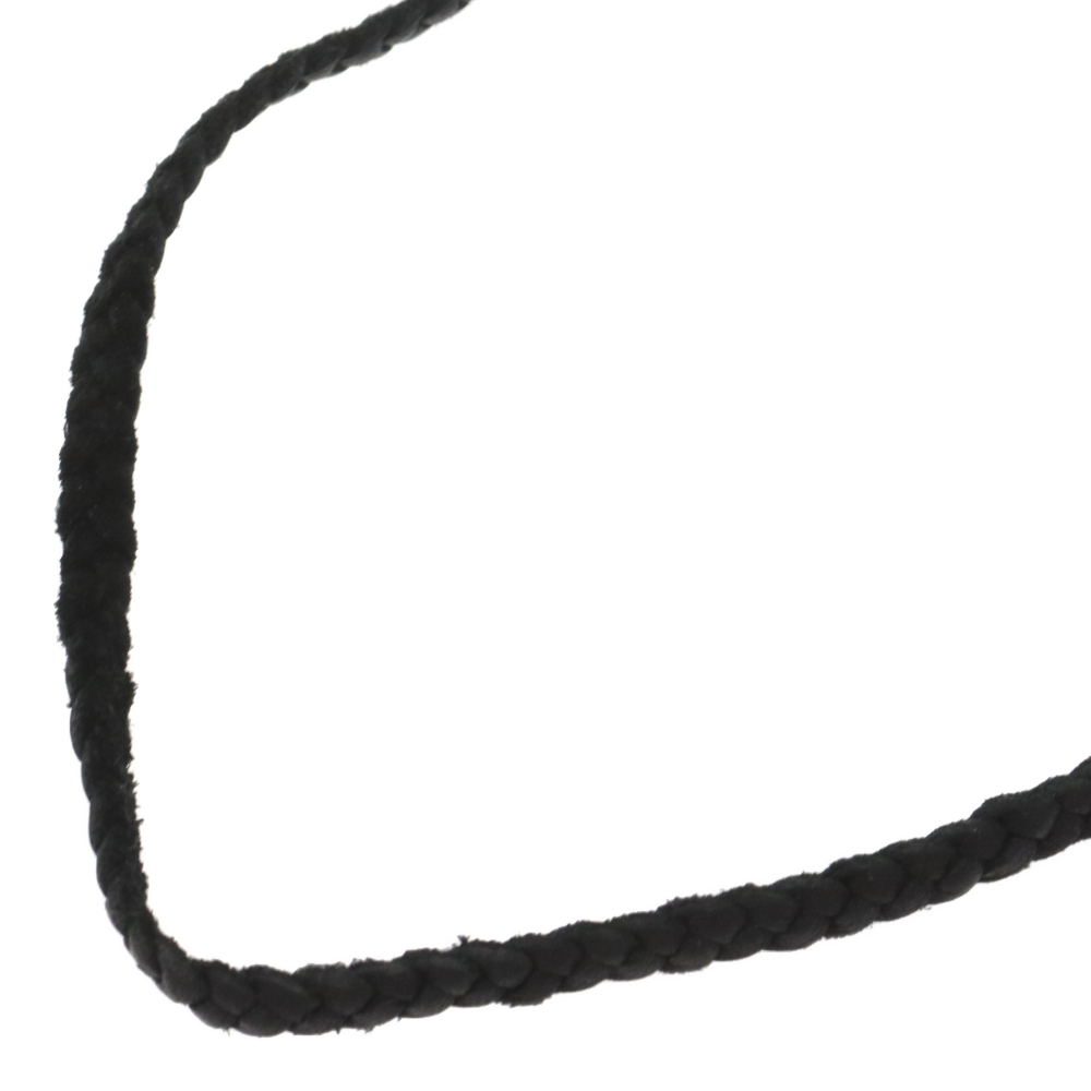 CHROME HEARTS(クロムハーツ) Leather Braid w/SM Bolo Tips ボロチップ レザー ブレード ネックレス【7024D060026】