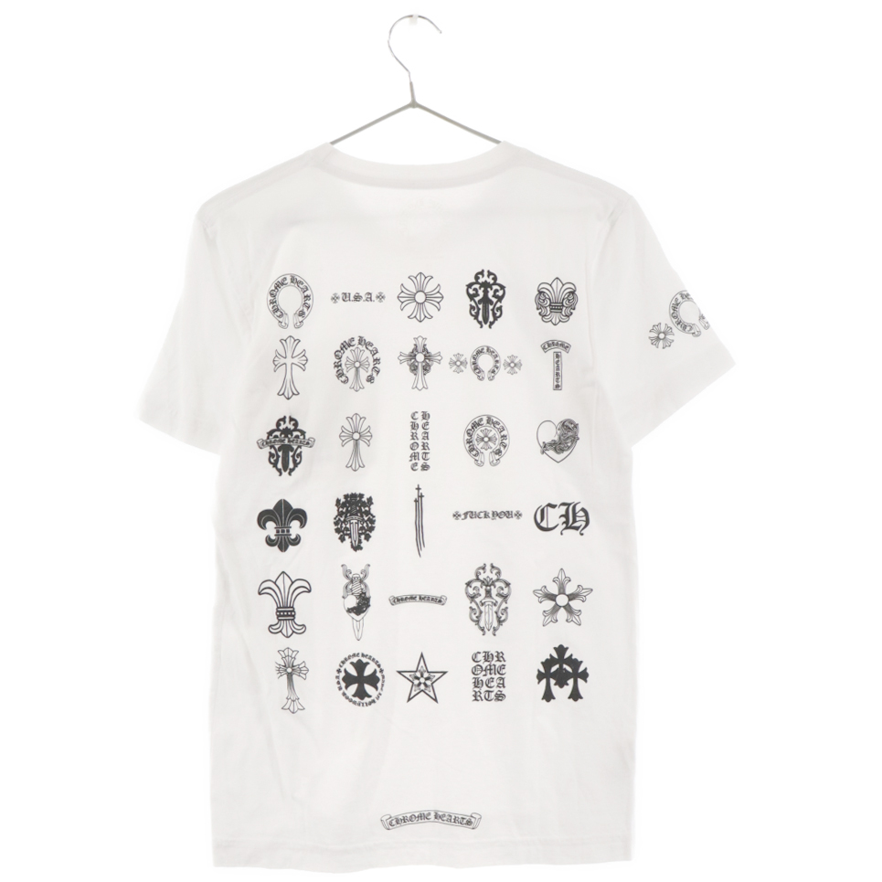 CHROME HEARTS(クロムハーツ) Multi Logo マルチバックロゴ 半袖カットソー 半袖Tシャツ ホワイト【7124B210014】