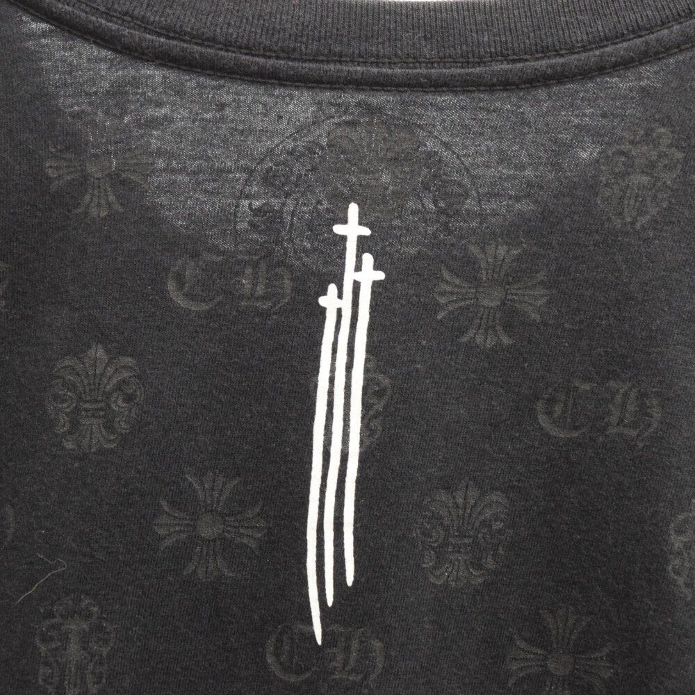 CHROME HEARTS(クロムハーツ) マルチモチーフプリント半袖Tシャツ カットソー ブラック L【7223I100012】