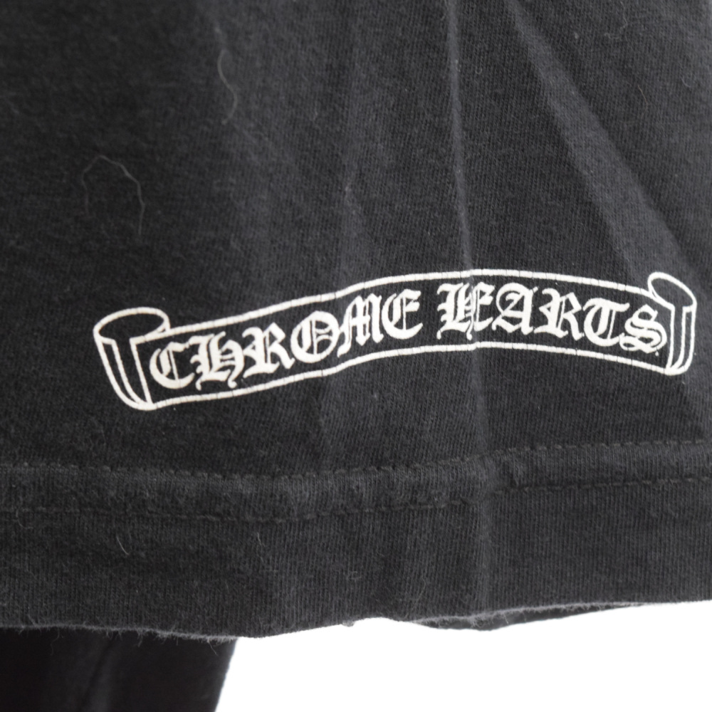 CHROME HEARTS(クロムハーツ) スクロールラベルプリント半袖Tシャツ カットソー ブラック L【7223I100013】