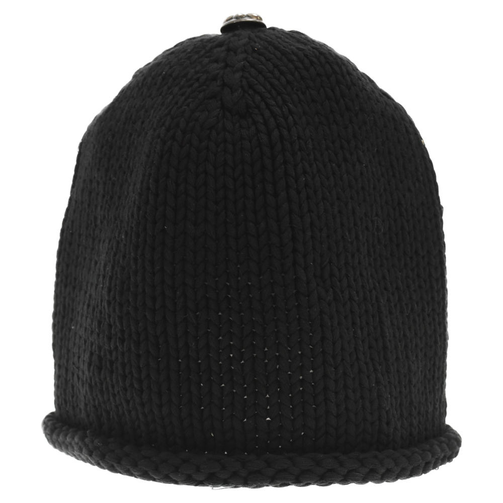 ニット帽ブラック黒クロムハーツ BSフレア パッチ ビーニーコットン ニット帽 ブラック 黒