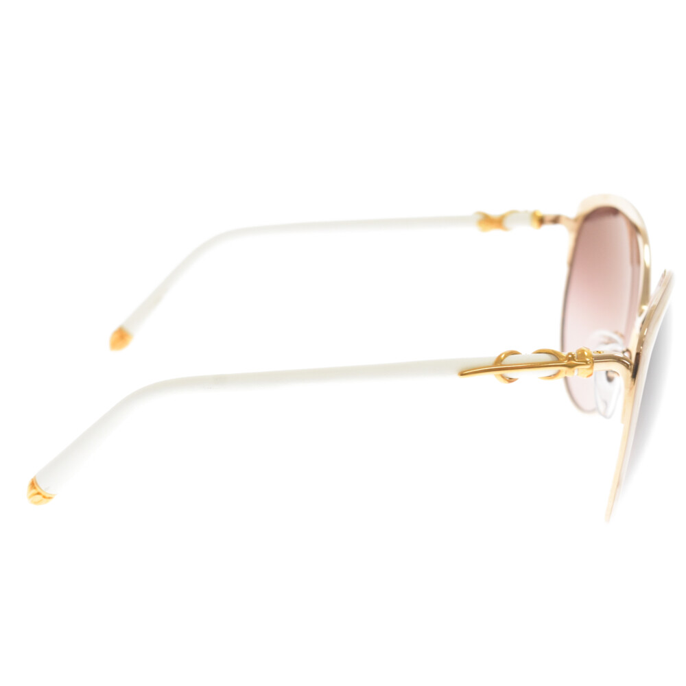 CHROME HEARTS(クロムハーツ) GORGINA サングラス 眼鏡 メガネ アイウェア ホワイト/ゴールド【7223J100027】