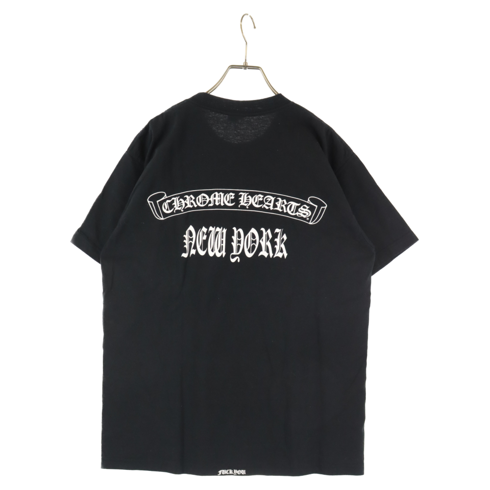 CHROME HEARTS(クロムハーツ) NYC限定 クロスプリント半袖Tシャツ カットソー L ブラック【7223K090021】