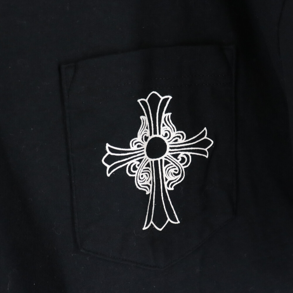 CHROME HEARTS(クロムハーツ) NYC限定 クロスプリント半袖Tシャツ カットソー L ブラック【7223K090021】