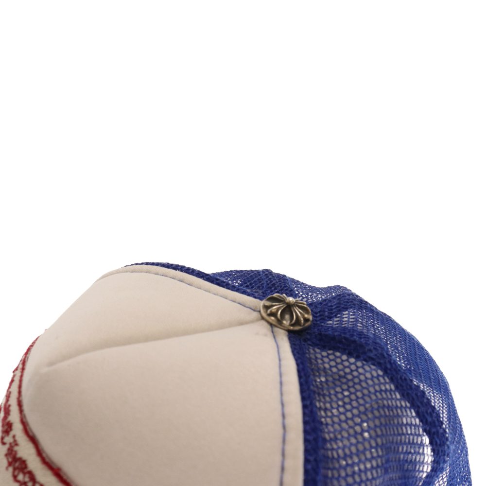 CHROME HEARTS(クロムハーツ) TRUCKER CAP/トラッカーキャップ CHパッチクロスボール付メッシュキャップ 帽子 ブルー/ホワイト【7223L210002】