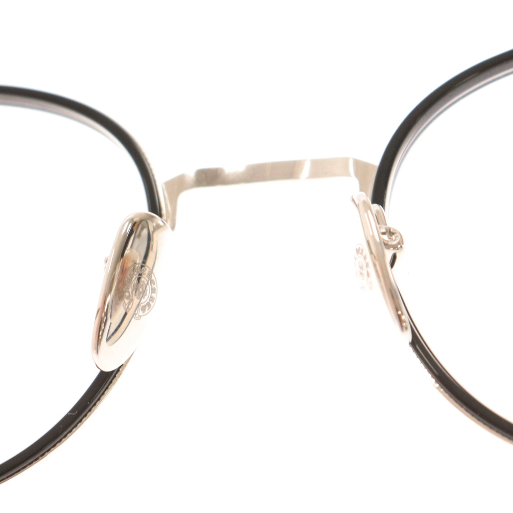 CHROME HEARTS(クロムハーツ) SEXCEL ボストンサングラス 眼鏡 メガネ アイウェア シルバー/ブラック【7224A310016】