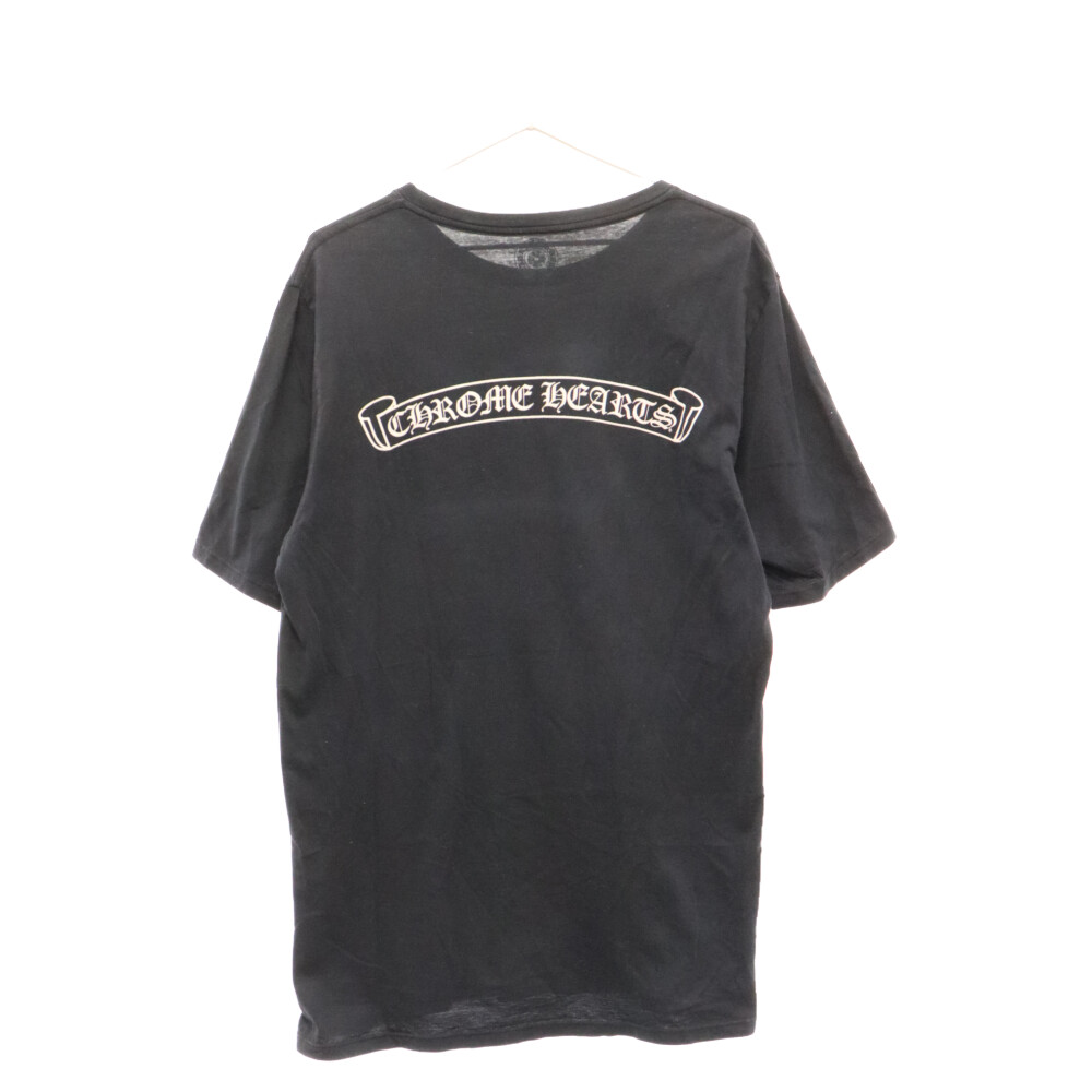 CHROME HEARTS(クロムハーツ) スクロールラベルプリント半袖Tシャツ ブラック L【7224B040011】