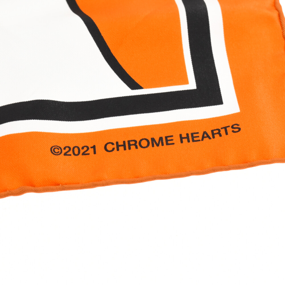 CHROME HEARTS(クロムハーツ) CEMETARY CROSS SILK セメタリー クロス シルクストール オレンジ